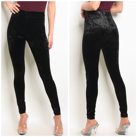 Pants - ⭐️3/$30⭐️ LAST Black Velvet Leggings 07022